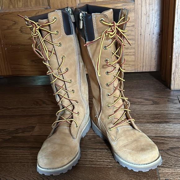 Timberland Premium Lace-up Boots with Zippers - Girls Size 4 fit like Women’s 6 - Picture 2 of 9
